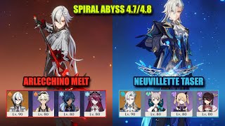 Arlecchino Melt & Neuvillette Taser | Spiral Abyss 4.7/4.8 | Genshin Impact