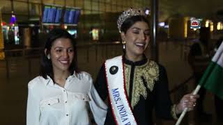 Mrs. India World @sargam3 spotted at Mumbai airport as she's flying to USA to participate