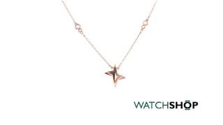 Ladies Swarovski Rose Gold Plated Halve Necklace (5347218)