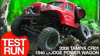 Tamiya CR01 Proline 1946 Dodge Power Wagon Fire Truck Test Run