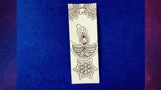 Diwali Mandala art Bookmark / Mandala art drawing / Diwali Bookmark mandala diy