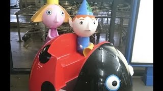 Playing with Ben and Holly ,Toys, Planes , Boat !Token rides Indoor Shopping Centre