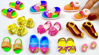 DIY How To Make Polymer Clay Miniature Shoes | DIY Miniature Footwear | Miniature Shoes