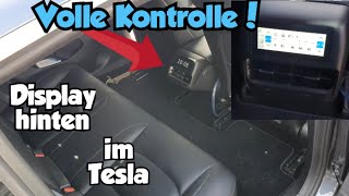 Display auf der Rückbank im Tesla Model 3/Y - Einbau und Test