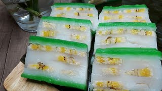 Nagasari loyang lembut & kenyal || Resep Nagasari loyang lembut enak tanpa daun