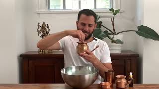 Ayurvedic practice of Jal Neti using Neti Pot