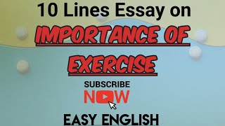 Importance of Exercise | 10 Lines Essay on Importance of Exercise in easy English Writing