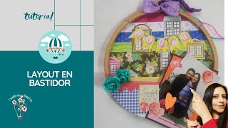 Cómo hacer un LO en un bastidor/ Scrapbooking fácil/ Reto Creativas Unidas