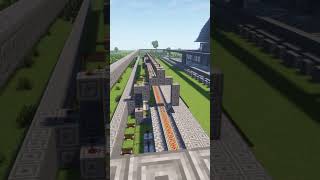 Minecraft 🚆trainstation🚆, automated commands Spazz-city 3 #minecraft #shorts  #minecraftbuilding