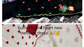 butterfly and heart new trending dress material 🎉🥳order no-9960672667#song #fashion #onlineshopping