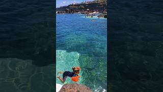 Porto moniz natural swimming pool madeira island #youtubekids #fun