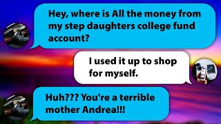 {iOS Texts} My Wife Stole Her Daughter's College Fund Money and Wants Me to Take The Blame For It...