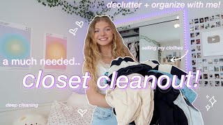 EXTREME CLOSET CLEANOUT 2023: spring cleaning, organizing my closet, & declutter with me!!