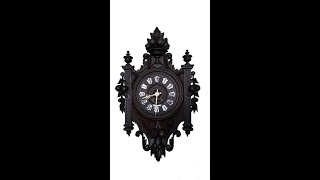 1840 1860 Grand French carved wooden cartel #AntiqueClocksDepot