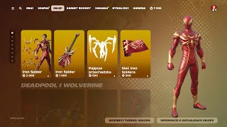 SKLEP FORTNITE 24.08.2024 *NOWY SKIN IRON SPIDER, HIME, NOWA EMOTKA, ZESTAW CYBER-INFILTRACJA*