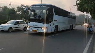 EXTREMELY HIGHSPEED & SKILLED SCANIA BUS DRIVING