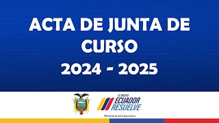 ACTA DE JUNTA DE CURSO 2024-2025