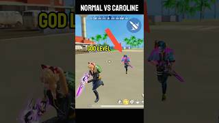 Normal VS Caroline 🔥 Character Ability | Speed Test #shorts #tricks #freefire