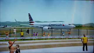 X plane St Maarten Maho Beach Princess Juliana Intl 737- 800