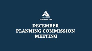 December Planning Commission