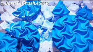 Blue Baking Soda Over White Chunks Crush | Satisfying | Relaxing | ASMR Baking Soda |