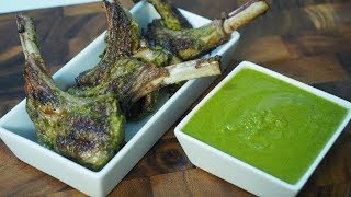 Lamb Chops Grilled in Mint Chutney