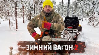 БЬЕМСЯ НА ВАГОН С БРАТОМ И ТЕСТЕМ Ч.2 | ЗАГОТОВКА ДРОВ | КАЗАН-КЕБАБ НА ВОКЕ