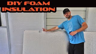 Metal Storage Building 2 Inch Foam Board Insulation Install DIY