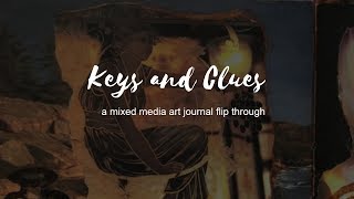 Mixed Media Art Journal Flip Through - Keys and Clues