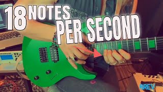 Guitar for advanced players 18 notes per sec