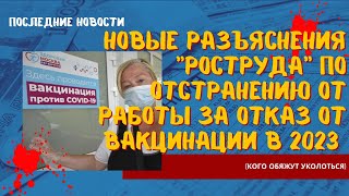 Новые разъяснения Роструда по отстранению от работы за отказ от вакцинации в 2023 году (Кого обяжут)