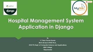 Hospital Management System Application in Django #django