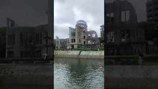 Hiroshima Atomic Dome viewed from the Aquanet Ferry on the Motoyasu River