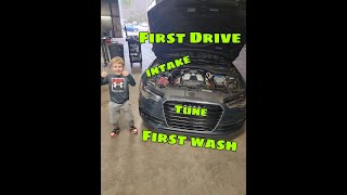 First Drive in the Audi A6,  APR Intake install, Tune, and First Wash