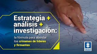 Estrategia investigativa para abordar los casos de homicidios y agresiones a los líderes sociales