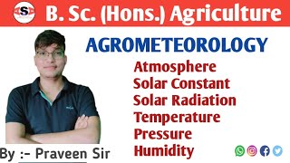 Agriculture Meteorology // Lecture -1 // ICAR 🎯🎯