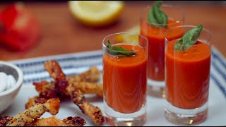 Seinfeld: No Soup for You Tomato Shooters with Everything Bagel Twists