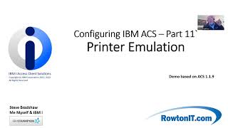 Configuring ACS Part 11   Printer Emulation