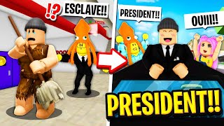 Je suis passé d'ESCLAVE à PRÉSIDENT dans Roblox BROOKHAVEN RP!!