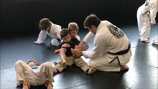 First Jiu-Jitsu  training session  at the "Black House"  in Miami Beach  for children