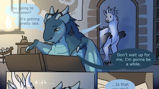 A blue-gray dragon working late in the night (credit to bogcreacher)