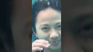 Daughter under water hotspring #ytshorts