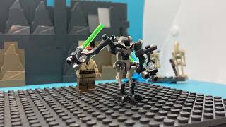 Lego Obi Wan vs General Grievous Revenge of the Sith