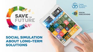 Save the future - social simulation about long-term solutions