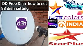 88.0 East dish setting /DD Free dish to 88.East dish setting