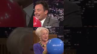 Jimmy Fallon & Helen Mirren Sucking Helium #jimmyfallon #jimmyfallonshow #helenmirren #helium #short