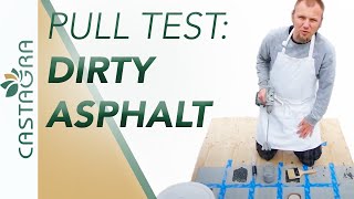 Dirty Asphalt Roof Coating Pull Test  (ECODUR - No Pressure Washing!)