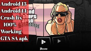 GTA SAN ANDREAS ANDROID 14 OR 13 CRASH FIX 100% WORKING AML APK AND GRAPHICS MODPACK (2024)