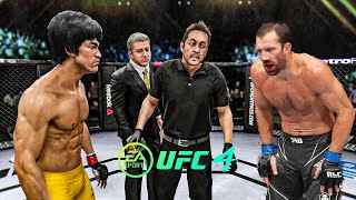 Bruce Lee vs Luke Rockhold - EA Sports UFC 4 - Bruce Lee Fight Club 🔥🐲