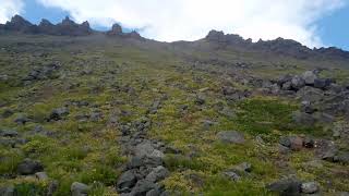 Isafjordur trekk upwards hill, Iceland